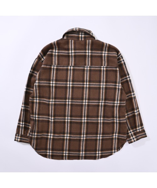 jeans-b（ジーンズベー）の「ジーンズベー ネルチェックワイドシャツ（シャツ/ブラウス・キッズ・カーキ/ブラック・140cm/150cm/160cm/130cm）」の9枚目の写真