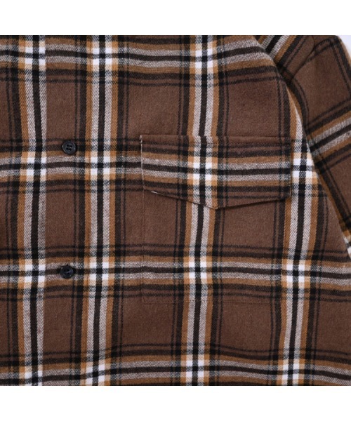 jeans-b（ジーンズベー）の「ジーンズベー ネルチェックワイドシャツ（シャツ/ブラウス・キッズ・カーキ/ブラック・140cm/150cm/160cm/130cm）」の11枚目の写真