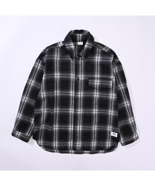 jeans-b（ジーンズベー）の「ジーンズベー ネルチェックワイドシャツ（シャツ/ブラウス・キッズ・カーキ/ブラック・140cm/150cm/160cm/130cm）」の14枚目の写真