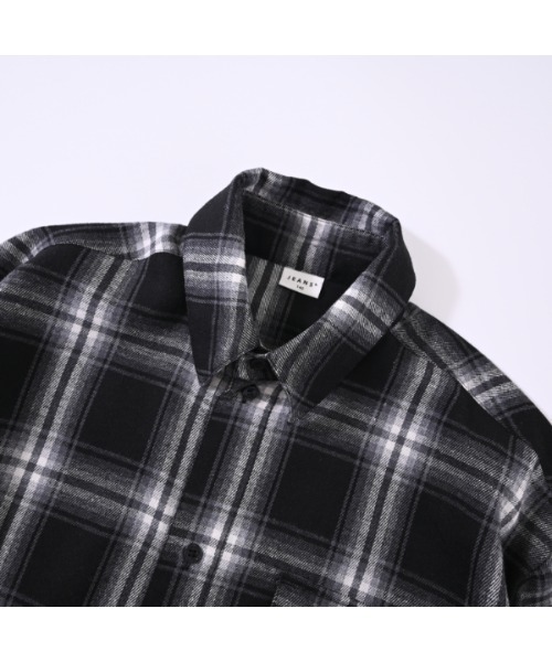 jeans-b（ジーンズベー）の「ジーンズベー ネルチェックワイドシャツ（シャツ/ブラウス・キッズ・カーキ/ブラック・140cm/150cm/160cm/130cm）」の16枚目の写真