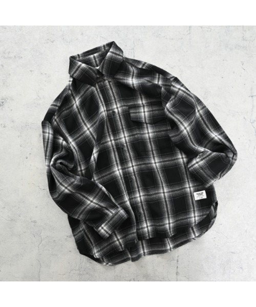 jeans-b（ジーンズベー）の「ジーンズベー ネルチェックワイドシャツ（シャツ/ブラウス・キッズ・カーキ/ブラック・140cm/150cm/160cm/130cm）」の19枚目の写真