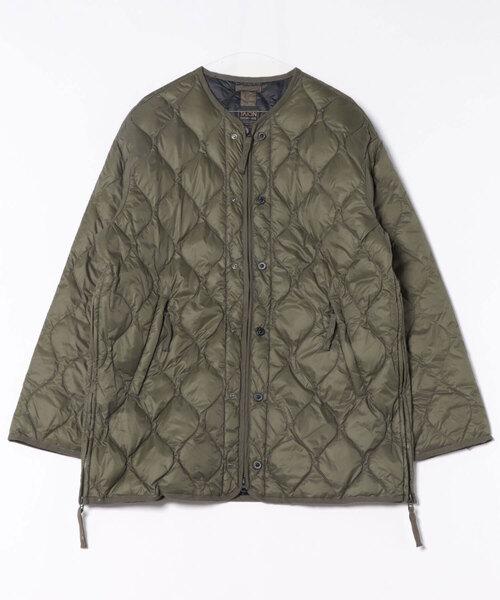 TAION（タイオン）の「【TAION / タイオン】SOFT SHELL MILITARY M65 DOWN JACKET / ミドル丈キルティングダウンジャケット（ダウンジャケット/コート・レディース・オフホワイト/セージグリーン/ブラック/グレイッシュベージュ/オリーブ/ダークネイビー/チャコールグレー/ダークオリーブ・SMALL/MEDIUM/LARGE/X-LARGE）」の6枚目の写真