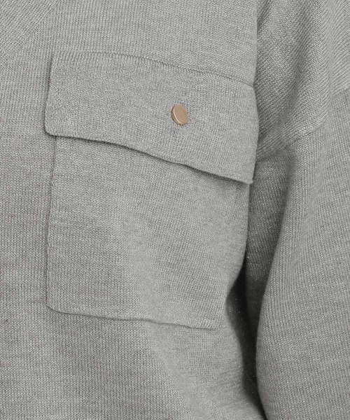 Andemiu（アンデミュウ）の「ラメポケツキカーディガン146812（カーディガン/ボレロ・レディース・ベージュ/ブラック/グレー/オフホワイト・FREE）」の9枚目の写真