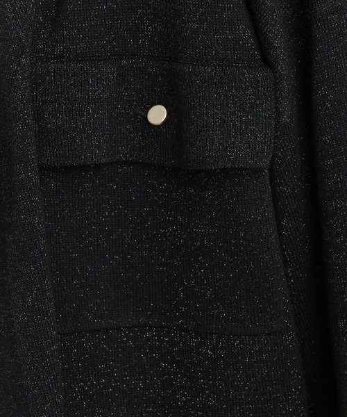 Andemiu（アンデミュウ）の「ラメポケツキカーディガン146812（カーディガン/ボレロ・レディース・ベージュ/ブラック/グレー/オフホワイト・FREE）」の11枚目の写真