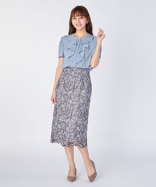 LAISSE PASSE プリムラケミカルタイトワンピース　サイズ38 LAISSE PASSE（レッセパッセ）の「リリーケミカルレースタイトスカート