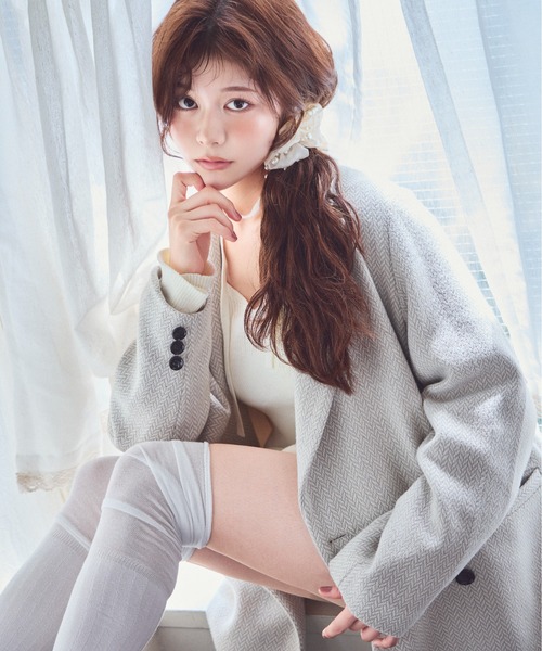 Heather(ヘザー)の「【季節を繋ぐあたたかミドルアウター】Winter Big Jacket 144344(テーラードジャケット・レディース・ブラウン系/ブラック系/グレー系/レッド系/ブラウン系その他/ホワイト系・FREE)」の9枚目の写真