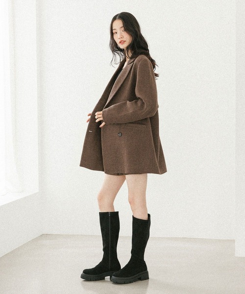 Heather winter big jacket ヘザー　ジャケット Winter Big Jacket 144344（テーラードジャケット）｜Heather