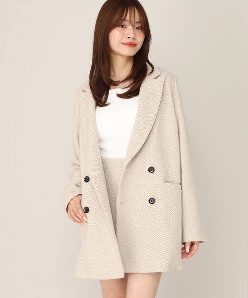 Heather(ヘザー)の「【季節を繋ぐあたたかミドルアウター】Winter Big Jacket 144344(テーラードジャケット・レディース・ブラウン系/ブラック系/グレー系/レッド系/ブラウン系その他/ホワイト系・FREE)」の21枚目の写真