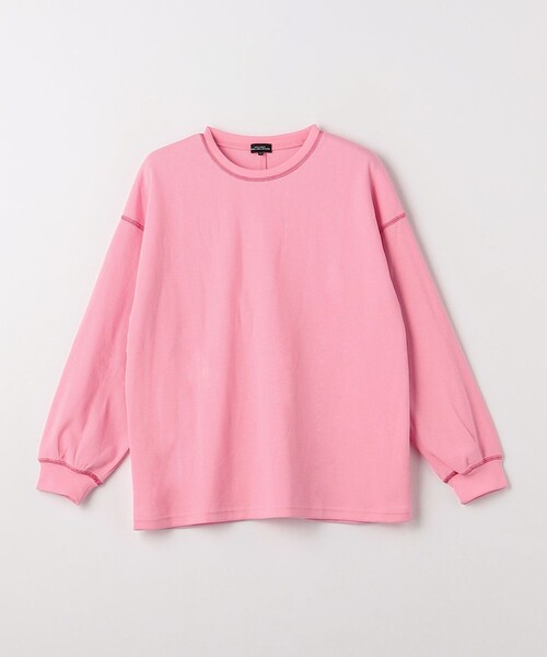 green label relaxing(グリーンレーベルリラクシング)の「TJ ハニカム 配色ステッチ ロングスリーブ / キッズ 140cm-160cm(Tシャツ/カットソー・キッズ・オフホワイト/ライトブルー/ライトピンク/ブラック/ケリーグリーン・160cm/150cm/140cm)」の5枚目の写真