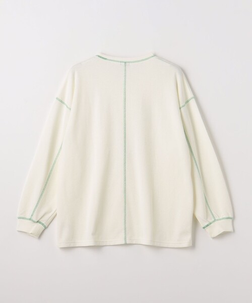 green label relaxing(グリーンレーベルリラクシング)の「TJ ハニカム 配色ステッチ ロングスリーブ / キッズ 140cm-160cm(Tシャツ/カットソー・キッズ・オフホワイト/ライトブルー/ライトピンク/ブラック/ケリーグリーン・160cm/150cm/140cm)」の15枚目の写真