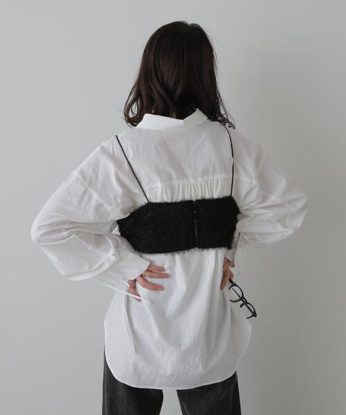 FREE'S MART（フリーズマート）の「◆袖シャーリングオーバーシャツ（シャツ/ブラウス・レディース・パープル/ホワイト/ブルー・FREE）」の20枚目の写真