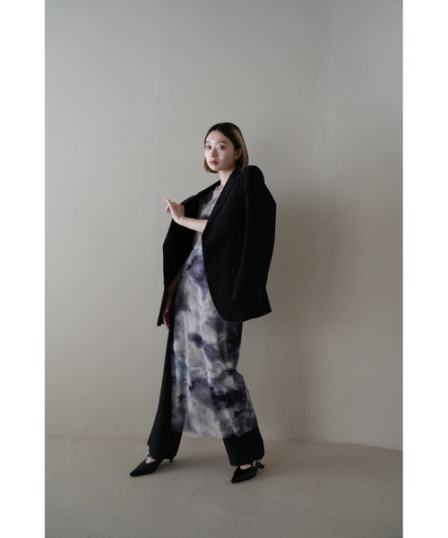 Uenui（ウニュイ）の「マーブル シアー ワンピース 総柄（ワンピース・レディース・ブラウン/グレー・FREE）」の6枚目の写真