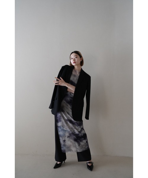 Uenui（ウニュイ）の「マーブル シアー ワンピース 総柄（ワンピース・レディース・ブラウン/グレー・FREE）」の5枚目の写真