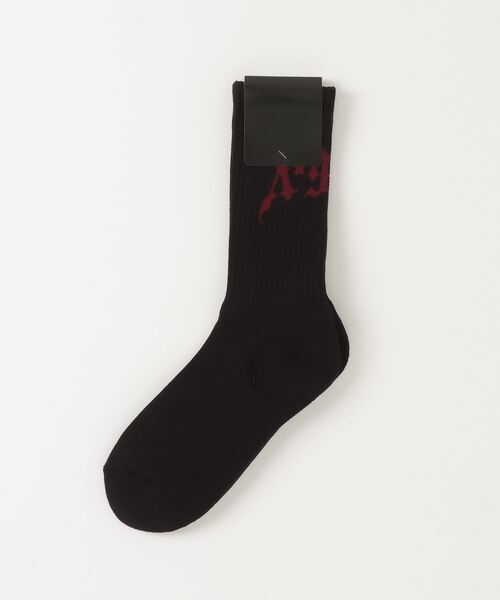 X-girl（エックスガール）の「GOTHIC LOGO RIB SOCKS（ソックス/靴下・レディース・ブラウン/ホワイト/ブラック・ONE SIZE）」の10枚目の写真