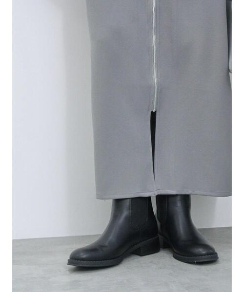 Samansa Mos2 blue（サマンサモスモスブルー）の「【ふっくらクッション】インヒールサイドゴアブーツ（ブーツ・レディース・ブラック/ベージュ・M/L）」の6枚目の写真