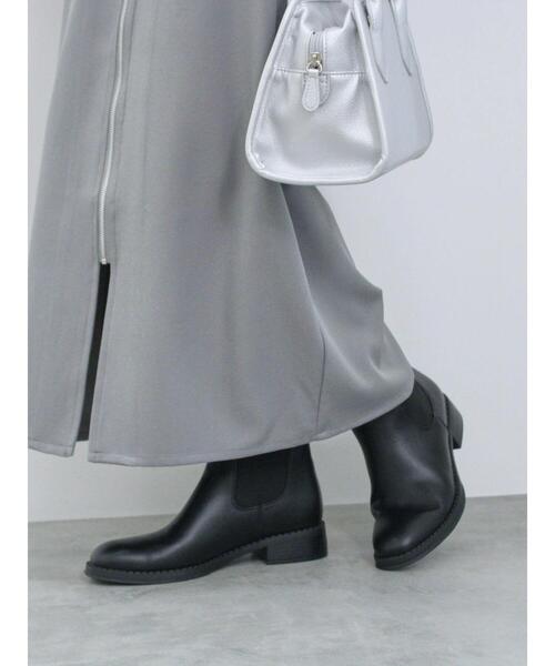 Samansa Mos2 blue（サマンサモスモスブルー）の「【ふっくらクッション】インヒールサイドゴアブーツ（ブーツ・レディース・ブラック/ベージュ・M/L）」の7枚目の写真