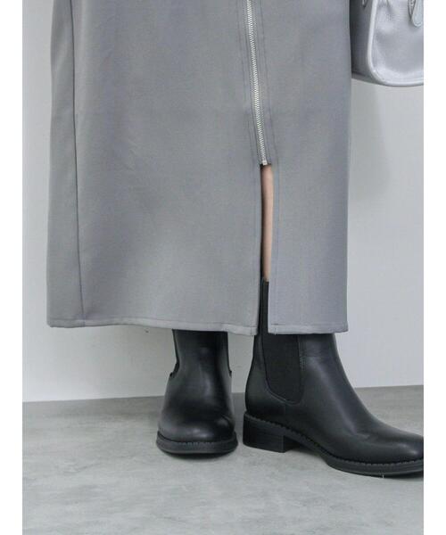 Samansa Mos2 blue（サマンサモスモスブルー）の「【ふっくらクッション】インヒールサイドゴアブーツ（ブーツ・レディース・ブラック/ベージュ・M/L）」の8枚目の写真