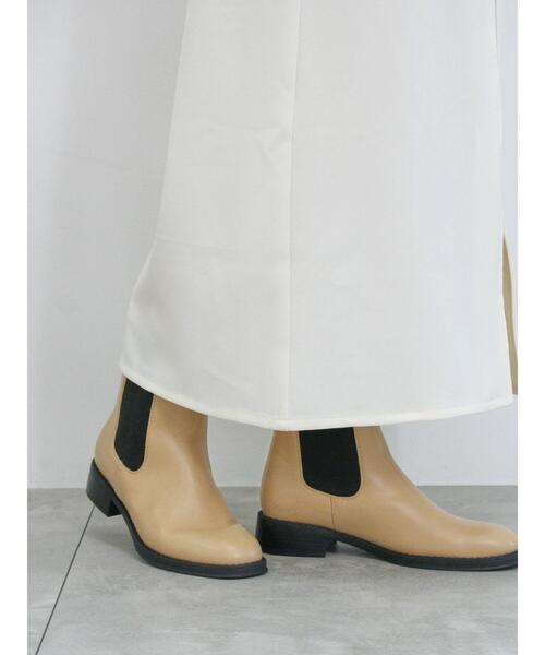 Samansa Mos2 blue（サマンサモスモスブルー）の「【ふっくらクッション】インヒールサイドゴアブーツ（ブーツ・レディース・ブラック/ベージュ・M/L）」の12枚目の写真