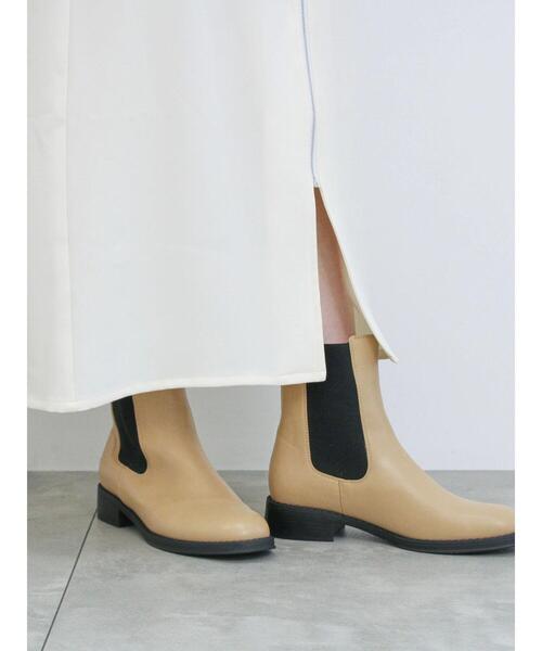 Samansa Mos2 blue（サマンサモスモスブルー）の「【ふっくらクッション】インヒールサイドゴアブーツ（ブーツ・レディース・ブラック/ベージュ・M/L）」の13枚目の写真