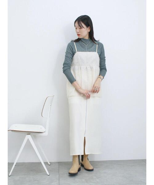 Samansa Mos2 blue（サマンサモスモスブルー）の「【ふっくらクッション】インヒールサイドゴアブーツ（ブーツ・レディース・ブラック/ベージュ・M/L）」の14枚目の写真