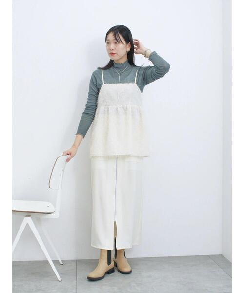 Samansa Mos2 blue（サマンサモスモスブルー）の「【ふっくらクッション】インヒールサイドゴアブーツ（ブーツ・レディース・ブラック/ベージュ・M/L）」の15枚目の写真