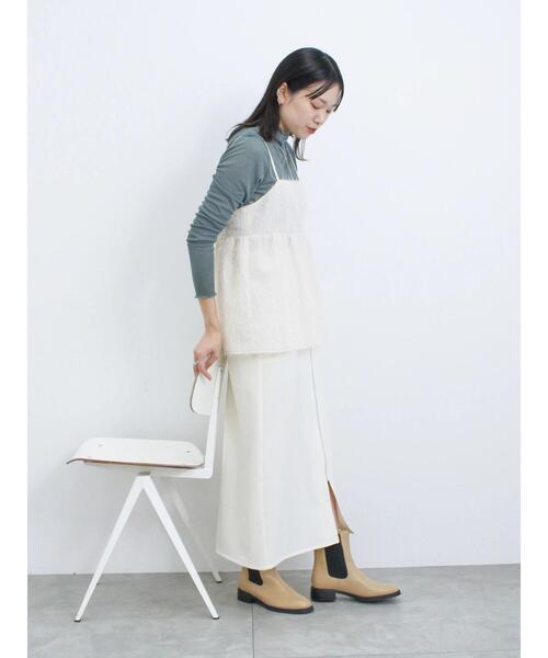 Samansa Mos2 blue（サマンサモスモスブルー）の「【ふっくらクッション】インヒールサイドゴアブーツ（ブーツ・レディース・ブラック/ベージュ・M/L）」の16枚目の写真