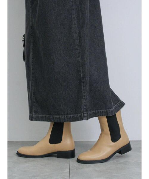 Samansa Mos2 blue（サマンサモスモスブルー）の「【ふっくらクッション】インヒールサイドゴアブーツ（ブーツ・レディース・ブラック/ベージュ・M/L）」の19枚目の写真