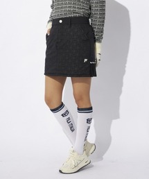 FILA GOLF/フィラゴルフ ゴルフウェア ブランド ロゴ 4WAYストレッチ 裾ニット 中綿 ミニスカート