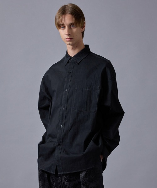 JUNRED(ジュンレッド)の「フィルムルーズレギュラーカラーシャツ(シャツ/ブラウス・メンズ・チャコールグレー/ブラック/ベージュ系その他・S/M/L)」の1枚目の写真