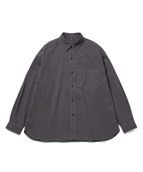 JUNRED(ジュンレッド)の「フィルムルーズレギュラーカラーシャツ(シャツ/ブラウス・メンズ・チャコールグレー/ブラック/ベージュ系その他・S/M/L)」の7枚目の写真