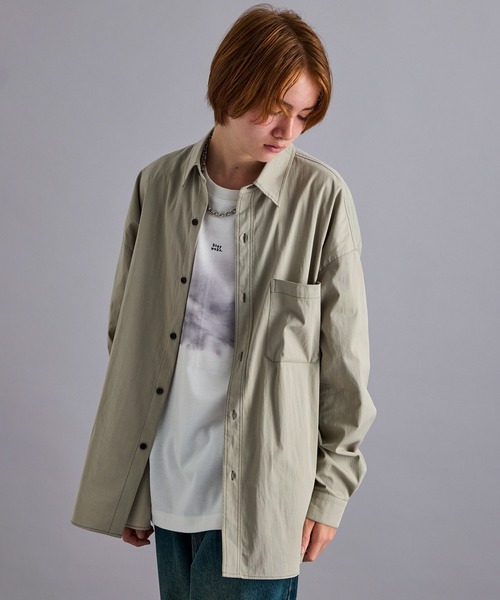JUNRED(ジュンレッド)の「フィルムルーズレギュラーカラーシャツ(シャツ/ブラウス・メンズ・チャコールグレー/ブラック/ベージュ系その他・S/M/L)」の20枚目の写真
