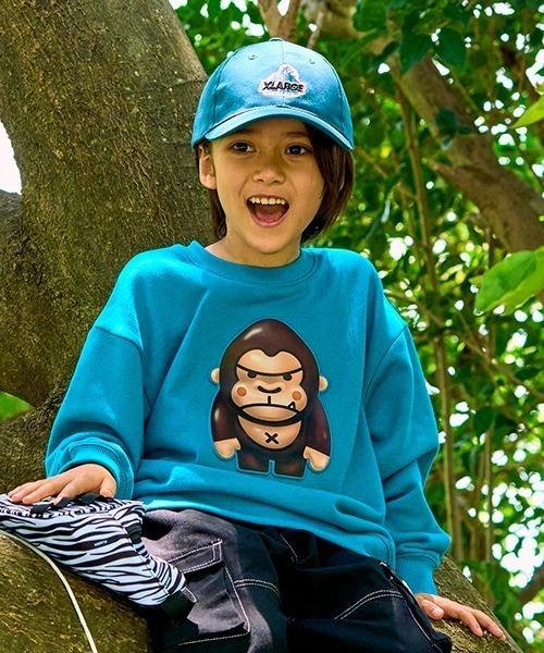 【セール】3Dファニーゴリラトレーナー（スウェット）｜XLARGE KIDS（エクストララージキッズ） 5,698円
