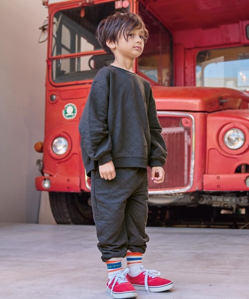 BIG FIELD（ビッグフィールド）の「キルトパンツ【セットアップ可能】（その他パンツ・キッズ・チャコール/オレンジ/ラベンダー/オフホワイト/ブルー・80/90/95/100/110/120/130/140/150）」の11枚目の写真