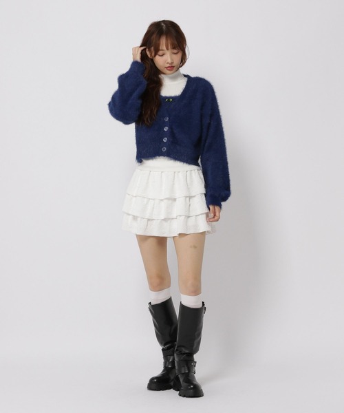 3.3 Field Trip （3.3フィールドトリップ）の「3.3 Field Trip／バラフェザーカーディガンSET（カーディガン/ボレロ・レディース・ネイビー/アイボリー・FREE）」の9枚目の写真