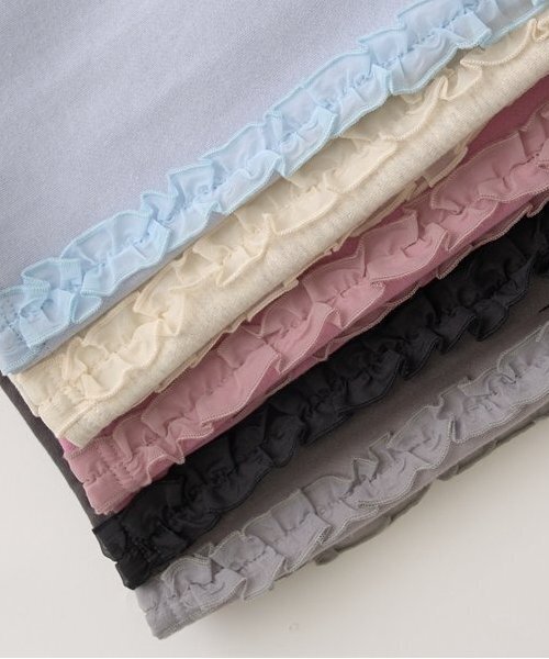 Lycee mine（リセマイン）の「【毛玉バイバイ裏起毛裏毛】サイドフリルワイドシルエットスウェットパンツ（その他パンツ・キッズ・フューシャピンク/ブルーグレー/シルバーグレー/オートミール/チャコール・100cm/110cm/120cm/130cm/140cm）」の9枚目の写真