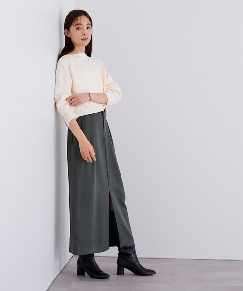 UR'S(ユアーズ)の「ウエストラインタックストレートスカート(スカート・レディース・チャコール/ブラック・S/M/L)」の12枚目の写真