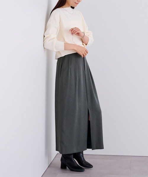 UR'S(ユアーズ)の「ウエストラインタックストレートスカート(スカート・レディース・チャコール/ブラック・S/M/L)」の15枚目の写真
