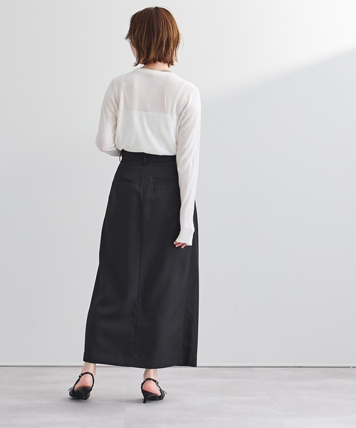UR'S(ユアーズ)の「ウエストラインタックストレートスカート(スカート・レディース・チャコール/ブラック・S/M/L)」の10枚目の写真