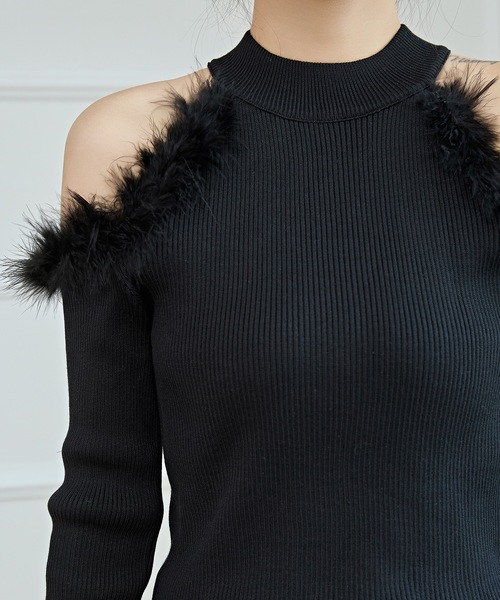 Lace Ladies(レースレディース)の「プチハイネック ファー カットアウト ニット プルオーバー(ニット/セーター・レディース・ベージュ/ホワイト/ブラック・FREE)」の19枚目の写真