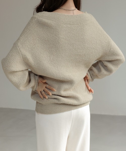 セール】Vネックニットセーター（ニット/セーター）｜SHIENAS