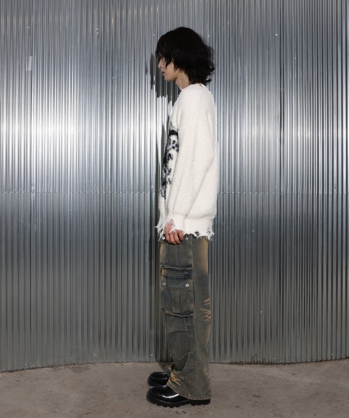 [2024FW][UNISEX]ビンテージバタフライデザイン・アンゴラニット（ニット/セーター）｜FOLLOWIN（フォロウィン）