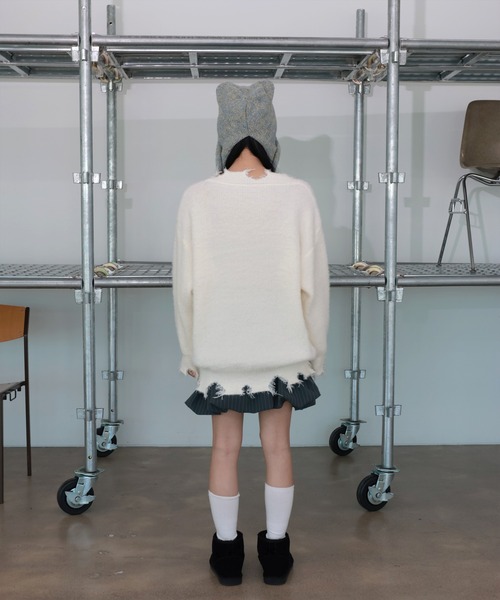 [2024FW][UNISEX]ビンテージバタフライデザイン・アンゴラニット（ニット/セーター）｜FOLLOWIN（フォロウィン）