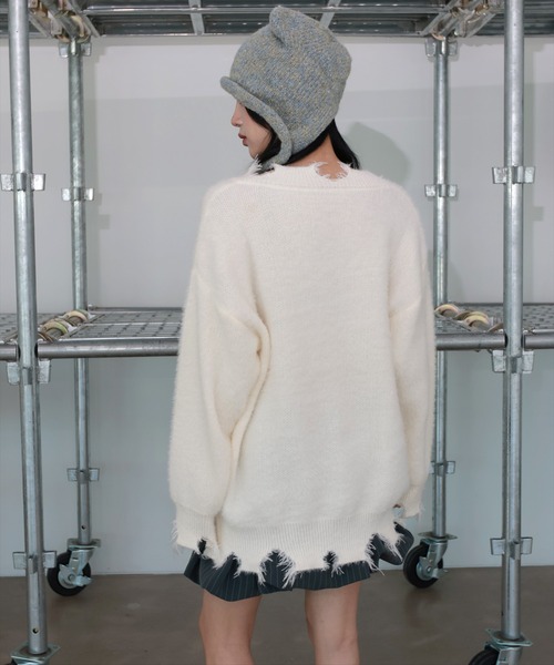 [2024FW][UNISEX]ビンテージバタフライデザイン・アンゴラニット（ニット/セーター）｜FOLLOWIN（フォロウィン）