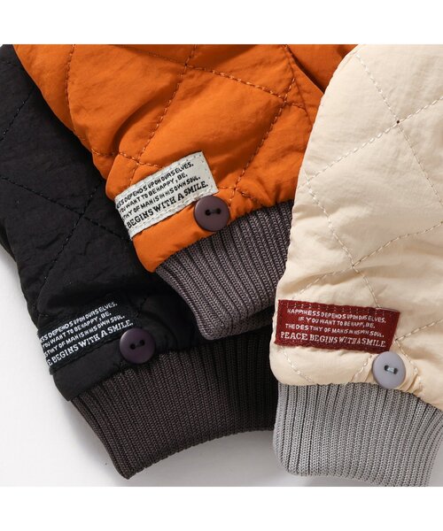 BREEZE（ブリーズ）の「キルト手袋（手袋・キッズ・ブラック/アイボリー/キャメル・95/120/140）」の4枚目の写真