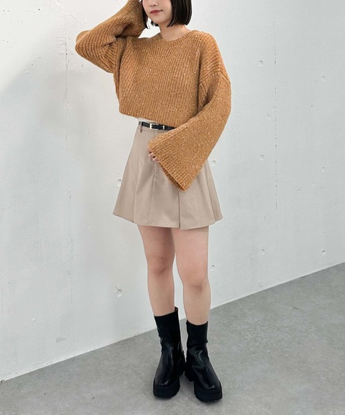 archives（アルシーヴ）の「ラメネップメランジ畦ニット（ニット/セーター・レディース・アイボリー/オレンジ/ブルー・MEDIUM）」の9枚目の写真