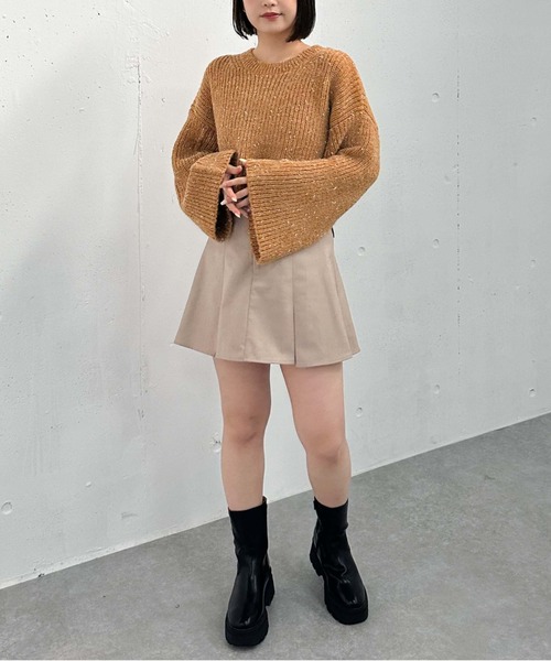 archives（アルシーヴ）の「ラメネップメランジ畦ニット（ニット/セーター・レディース・アイボリー/オレンジ/ブルー・MEDIUM）」の10枚目の写真