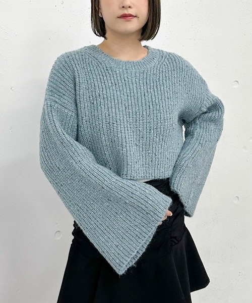 archives（アルシーヴ）の「ラメネップメランジ畦ニット（ニット/セーター・レディース・アイボリー/オレンジ/ブルー・MEDIUM）」の12枚目の写真