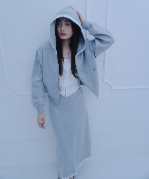 Sweat lace skirt/レース付きスウェットスカート（スカート）｜Smyeon