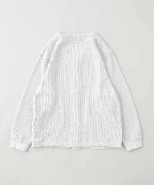 RIDING HIGH（ライディングハイ）の「RIDING HIGH / ライディングハイ BRAVO YARN WAFFLE CARDIGAN（カーディガン/ボレロ・メンズ・グレー/アイボリー・LARGE/MEDIUM）」の4枚目の写真