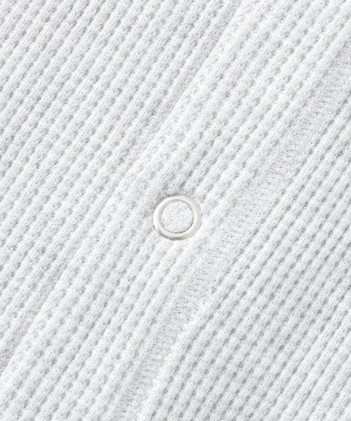 RIDING HIGH（ライディングハイ）の「RIDING HIGH / ライディングハイ BRAVO YARN WAFFLE CARDIGAN（カーディガン/ボレロ・メンズ・グレー/アイボリー・LARGE/MEDIUM）」の8枚目の写真